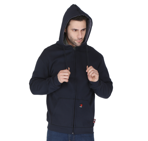 Bulk Forge FR Navy Zip Up Hoodie MFRHDY-003-NVY