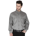 Bulk Forge FR Light Grey Button Up Shirt MFRLB2PS-024-LTGY